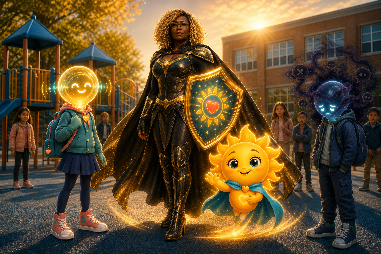 The Guardian, Sunny and the children together as the Hush retreats